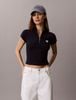 Calvin Klein - Áo Thun Tay Ngắn Nữ Monologo Patch Rib Zip Top