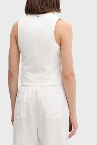 Tommy Hilfiger - Áo Vest Không Tay Nữ Linen Blend Waistcoat