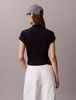 Calvin Klein - Áo Thun Tay Ngắn Nữ Monologo Patch Rib Zip Top