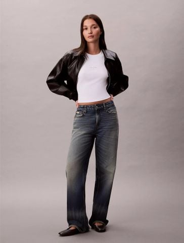 Calvin Klein - Áo thun tay dài nữ Monologo Long Sleeve Baby Tee - 2