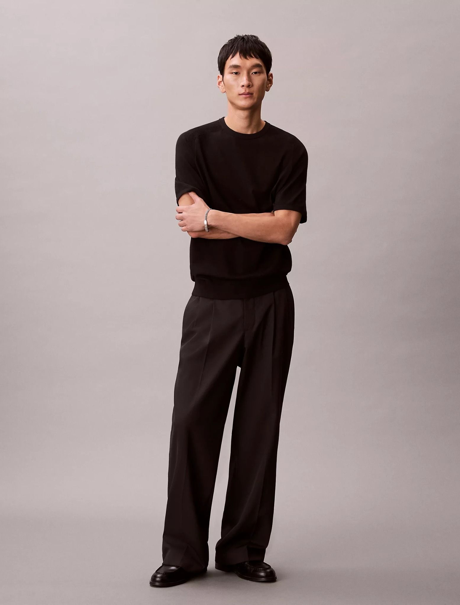 Calvin Klein - Áo len nam Tech Knit Crewneck Sweater T-Shirt