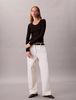 Calvin Klein - Áo tay dài dệt kim nữ Modal Stretch Rib Slim T-Shirt