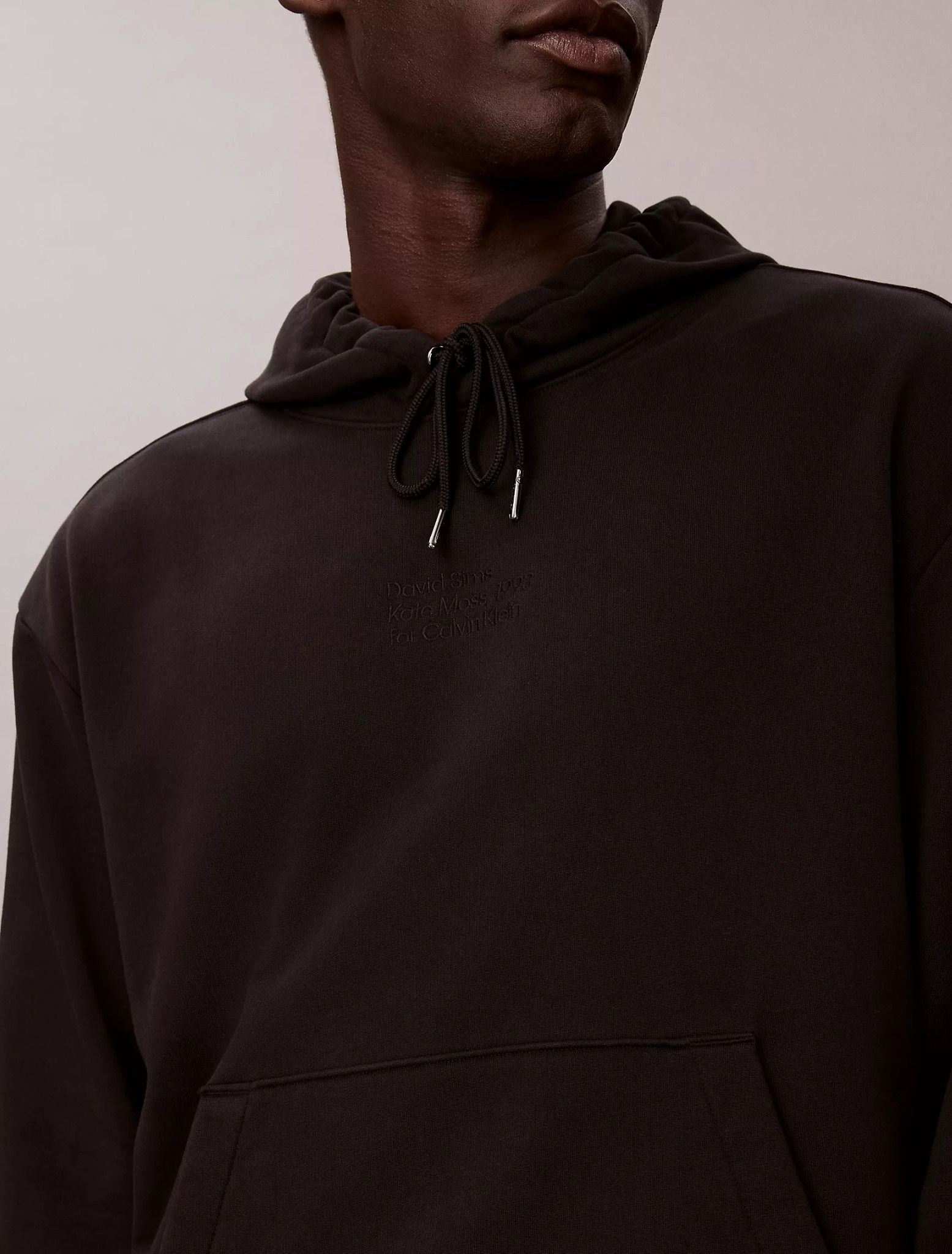 Calvin Klein - Áo lạnh tay dài nam Kate Moss Fleece Graphic Hoodie