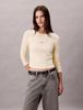 Calvin Klein - Áo thun tay dài nữ Monologo Long Sleeve Baby Tee