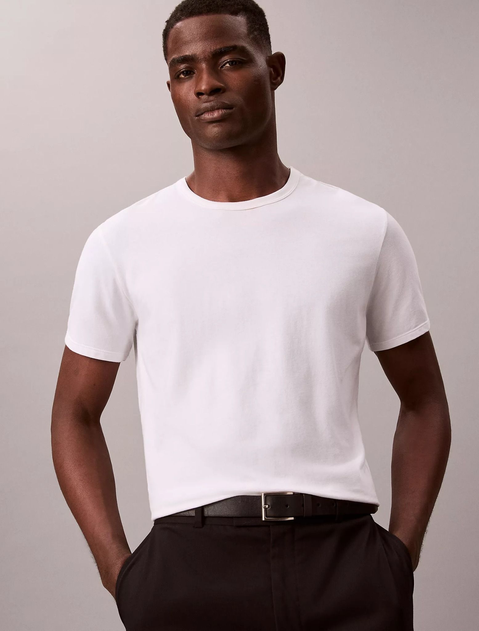 Calvin Klein - Áo thun thời trang nam Supima Cotton Crewneck T-Shirt