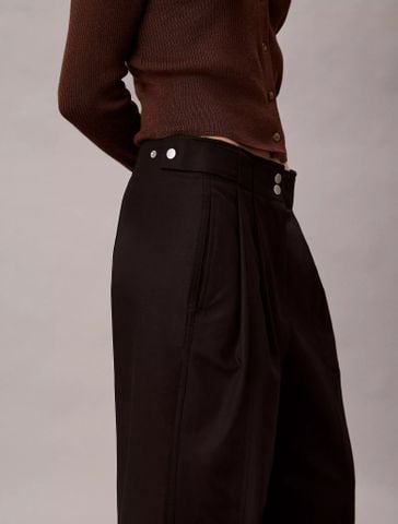 Calvin Klein - Quần dài nữ Adjustable Wide Leg Chino Pants - 3