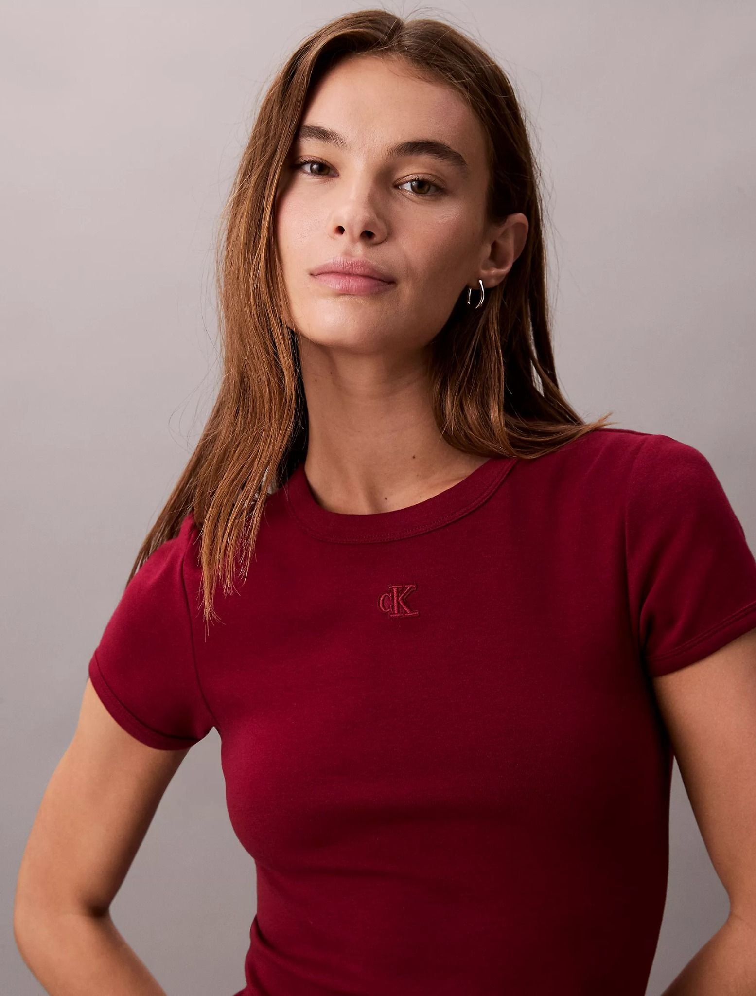 Calvin Klein - Đầm nữ Cotton Contour Rib Monogram Mini Dress