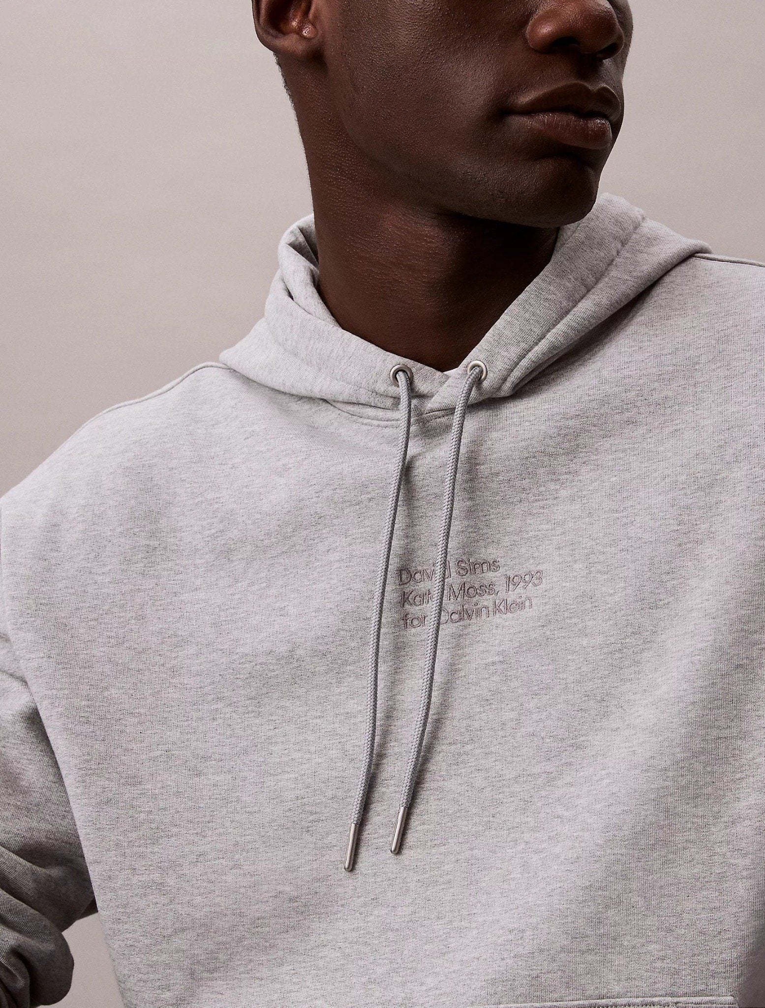 Calvin Klein - Áo hoodie tay dài nam Kate Moss Fleece Graphic Hoodie