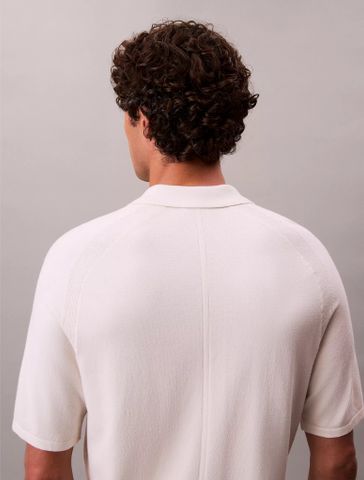 Calvin Klein - Áo len nam Tech Knit Sweater Polo Shirt - 4