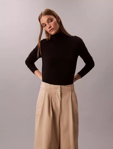 Calvin Klein - Quần dài nữ Adjustable Wide Leg Chino Pants - 4