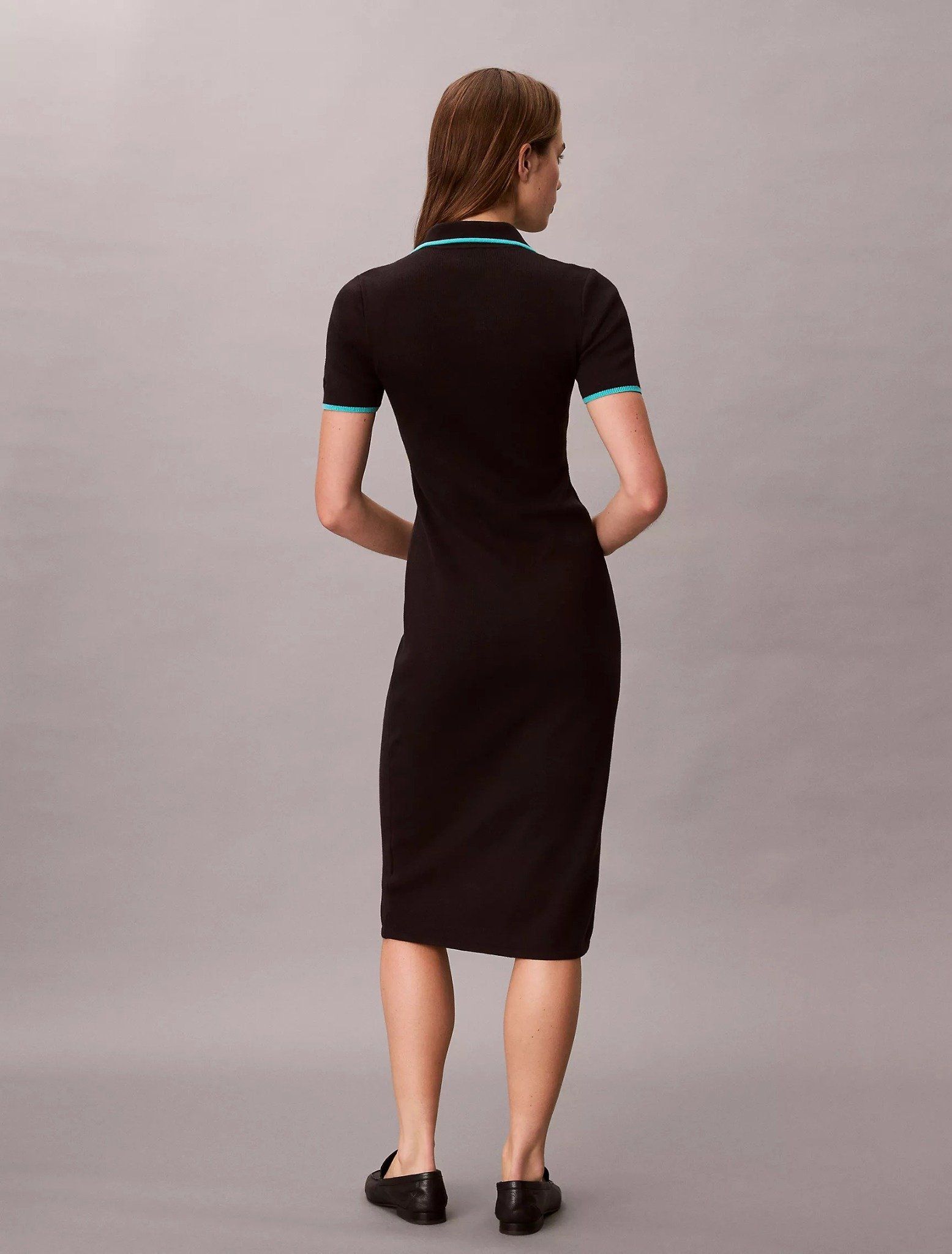 Calvin Klein - Đầm nữ Colorblock Trim Midi Dress