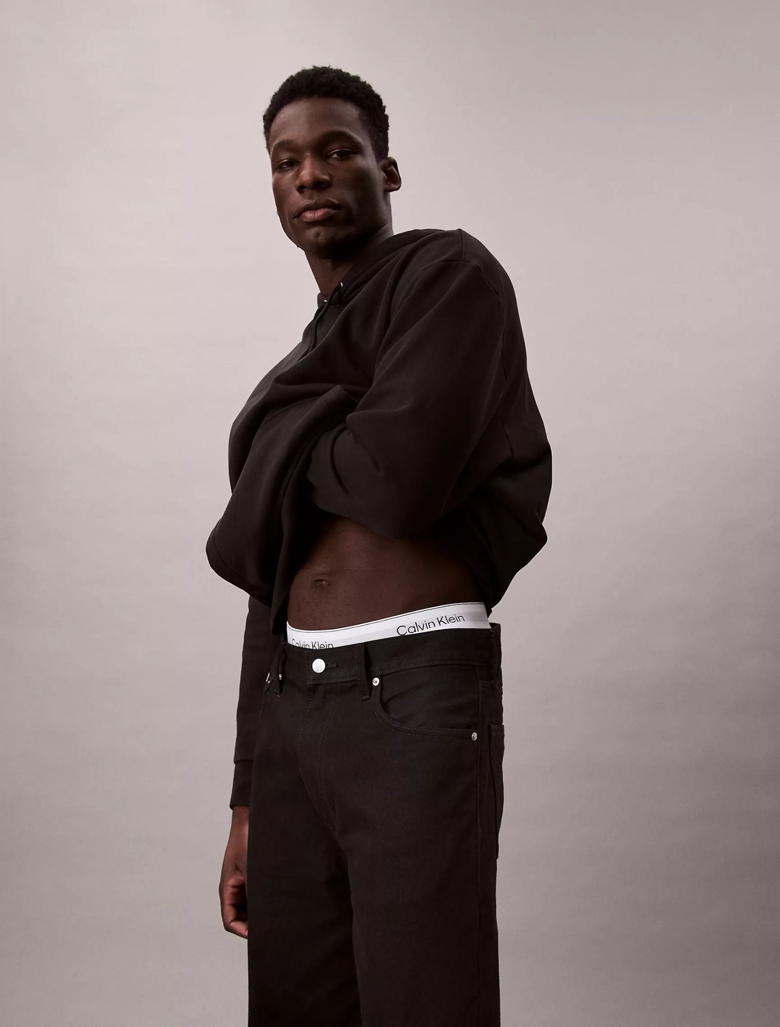 Calvin Klein - Áo lạnh tay dài nam Kate Moss Fleece Graphic Hoodie