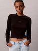 Calvin Klein - Áo thun tay dài nữ Monologo Long Sleeve Baby Tee