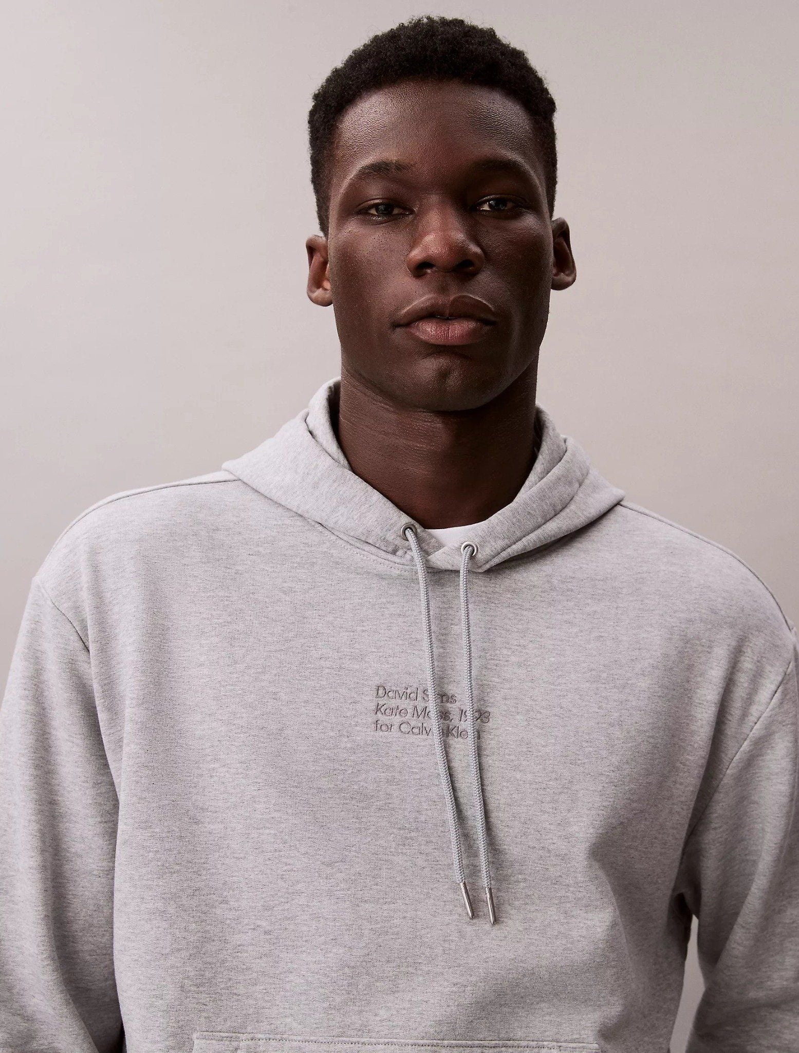 Calvin Klein - Áo hoodie tay dài nam Kate Moss Fleece Graphic Hoodie