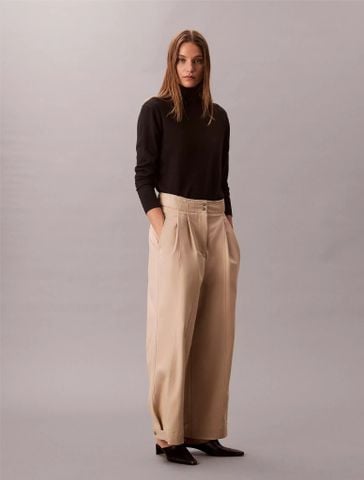 Calvin Klein - Quần dài nữ Adjustable Wide Leg Chino Pants