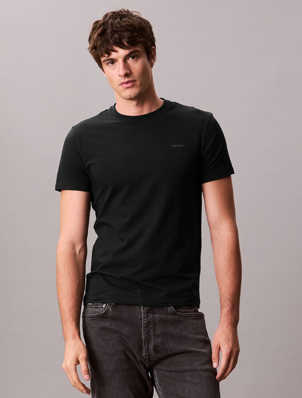 Calvin Klein - Áo thun thời trang nam Stretch Cotton Slim Tee