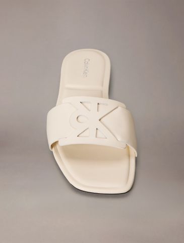 Calvin Klein - Dép Quai Ngang Nữ Amira Leather Square Toe Flat Sandals