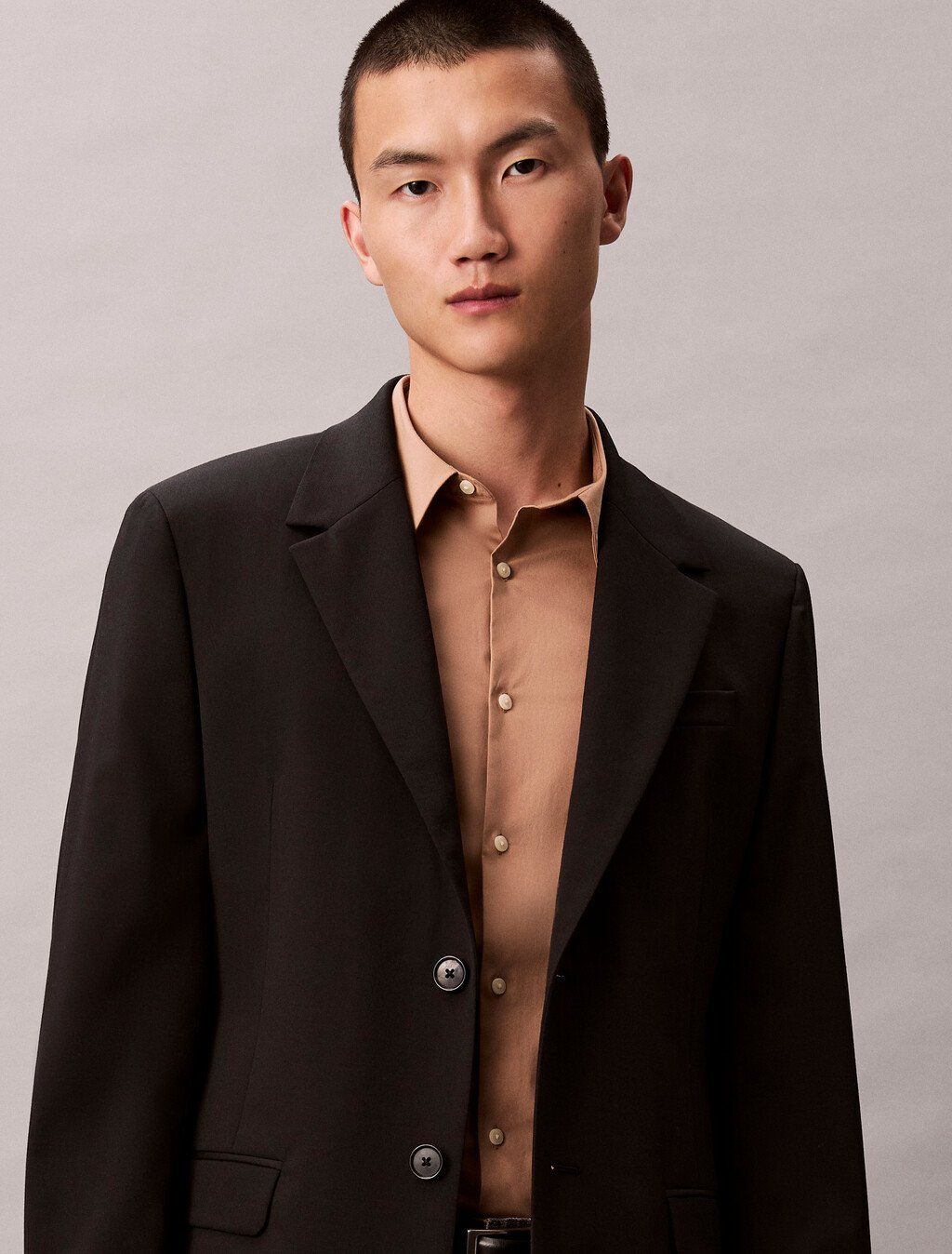 Calvin Klein - Áo sơ mi tay dài nam Slim Stretch Poplin Shirt