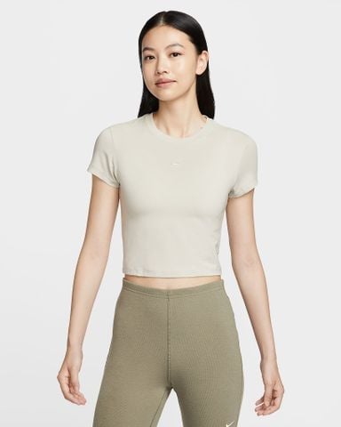 Nike - Áo phông tay ngắn thể thao Nữ Nike Sportswear Chill Knit Women's Cropped T-Shirt