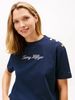 Tommy Hilfiger - Áo thun tay ngắn nữ Gold-Tone Button Logo Embroidery Relaxed T-Shirt