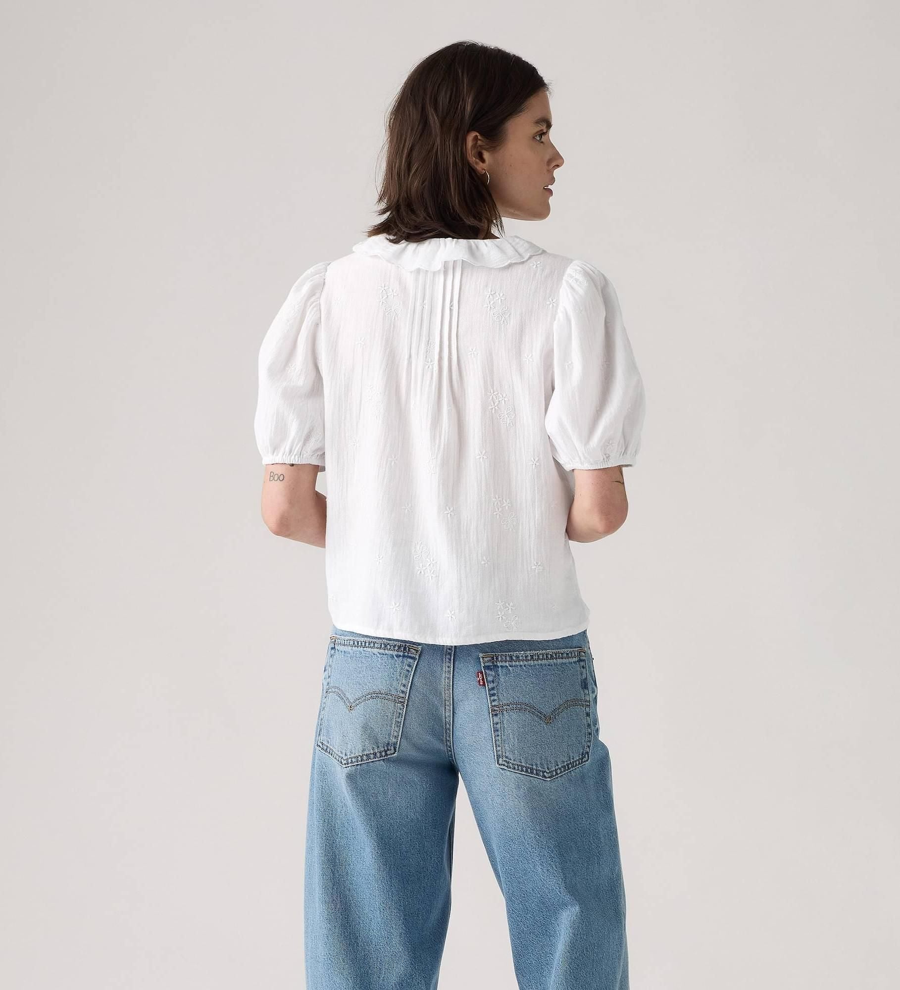 Levi's - Áo thời trang tay ngắn nữ Giselle Ruffle Blouse