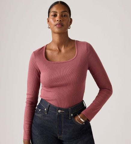 Levi's - Áo thun tay dài nữ Essential Square Neck Long Sleeve Tee