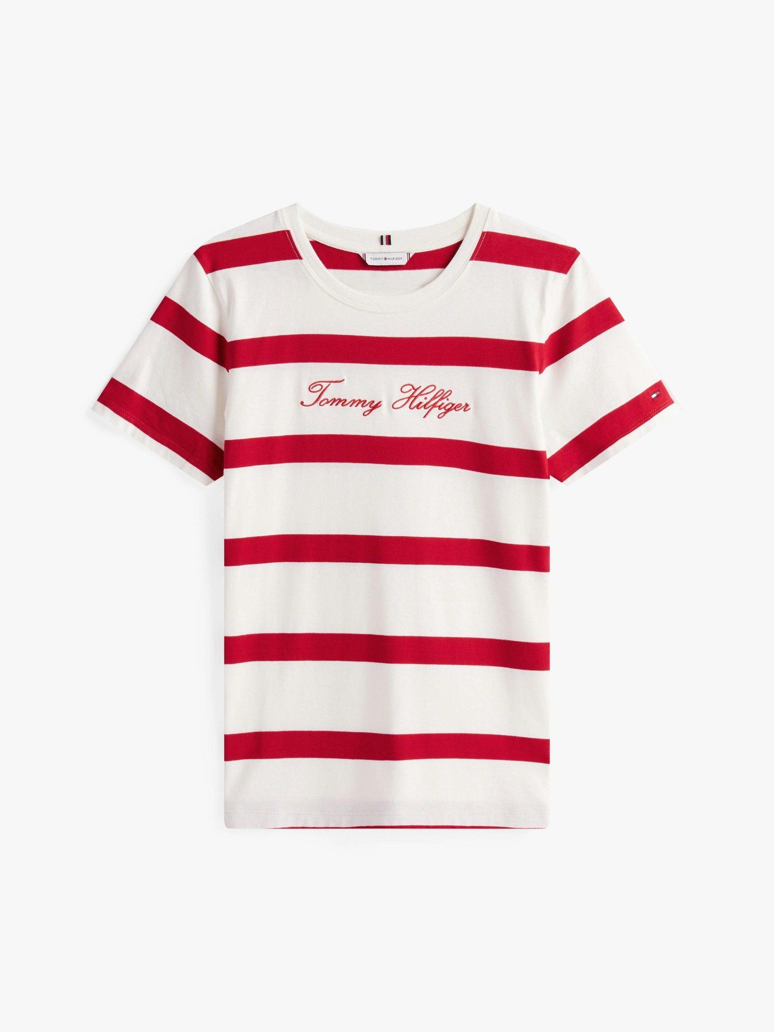 Tommy Hilfiger - Áo thun tay ngắn nữ Logo Embroidery Crew Neck T-Shirt