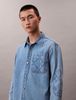 Calvin Klein - Áo sơ mi tay dài nam CK Emblem 90s Denim Overshirt