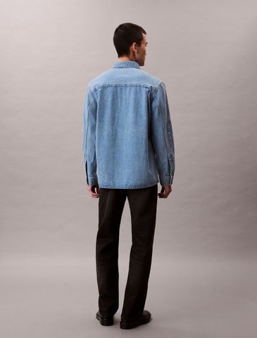 Calvin Klein - Áo sơ mi tay dài nam CK Emblem 90s Denim Overshirt