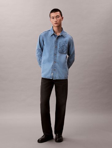 Calvin Klein - Áo sơ mi tay dài nam CK Emblem 90s Denim Overshirt