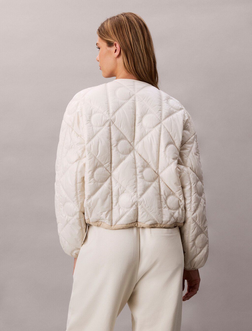 Calvin Klein - Áo khoác ấm nữ Reversible Logo Quilted Jacket