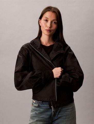 Calvin Klein - Áo khoác gió nữ Emblem Logo Jacquard Windbreaker