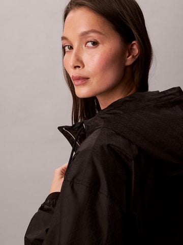 Calvin Klein - Áo khoác gió nữ Emblem Logo Jacquard Windbreaker - 4