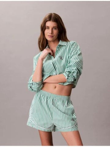 Calvin Klein - Quần Ngủ Nữ Graphic Poplin Track Short