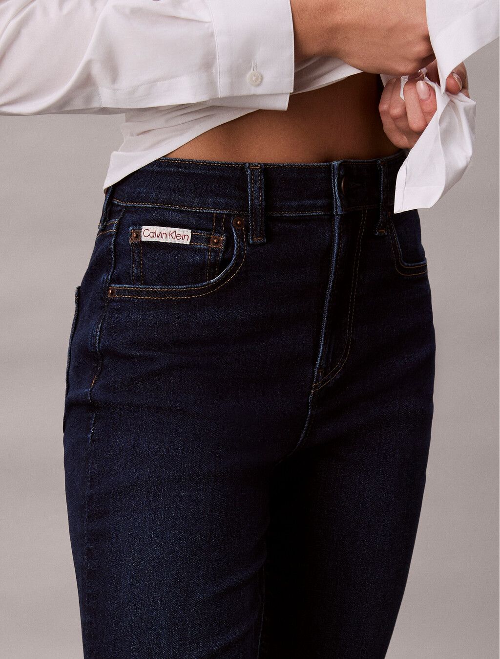 Calvin Klein - Quần jeans ống loe nữ High Rise Flare Jeans