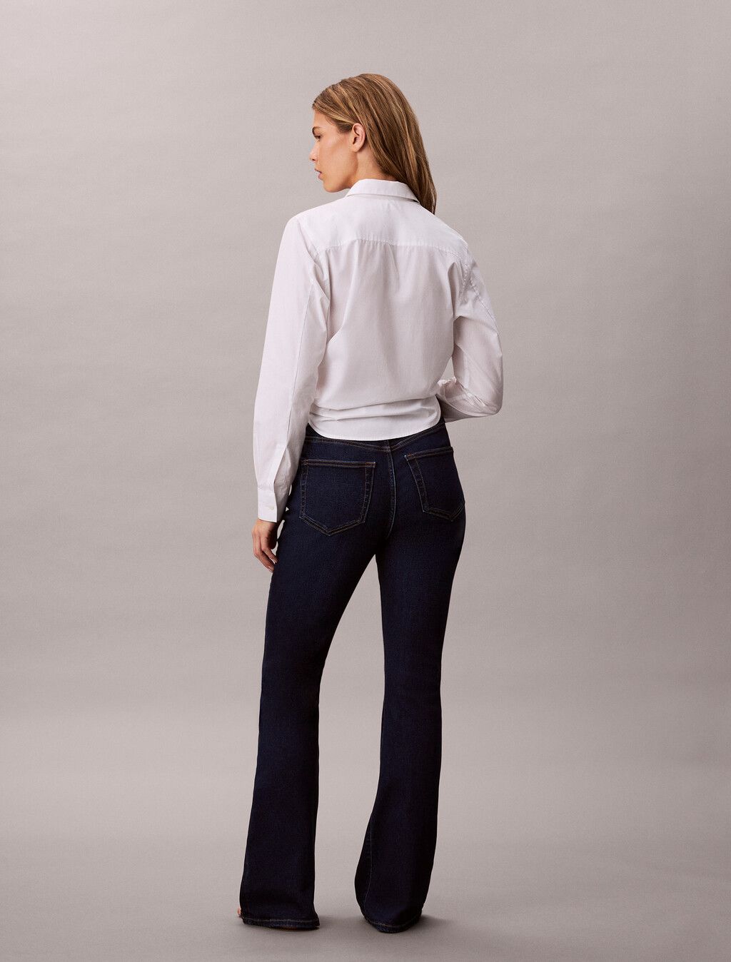 Calvin Klein - Quần jeans ống loe nữ High Rise Flare Jeans