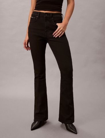 Calvin Klein - Quần jeans ống loe nữ Classic Black High Rise Flare 37.5 Jeans