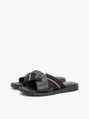 Tommy Hilfiger - Dép Quai Ngang Nam Leather Crossover Strap Cleat Sandals