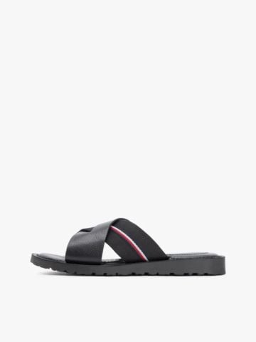 Tommy Hilfiger - Dép Quai Ngang Nam Leather Crossover Strap Cleat Sandals