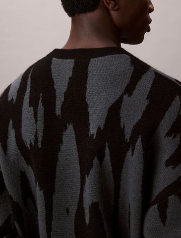 Calvin Klein - Áo len tay dài nam Print Jacquard Relaxed Sweater - 3