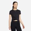 Nike - Áo thun tay ngắn tập luyện Nữ Women's One Classic Twist Short-Sleeve T-Shirt - Black