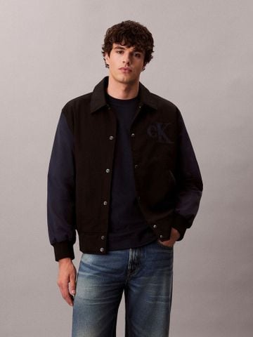 Calvin Klein - Áo khoác nam CK Cotton Nylon Varisty Bomber