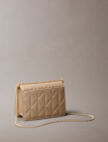 Calvin Klein - Túi đeo chéo nữ Quilted Emblem Logo Mini Bag - 4