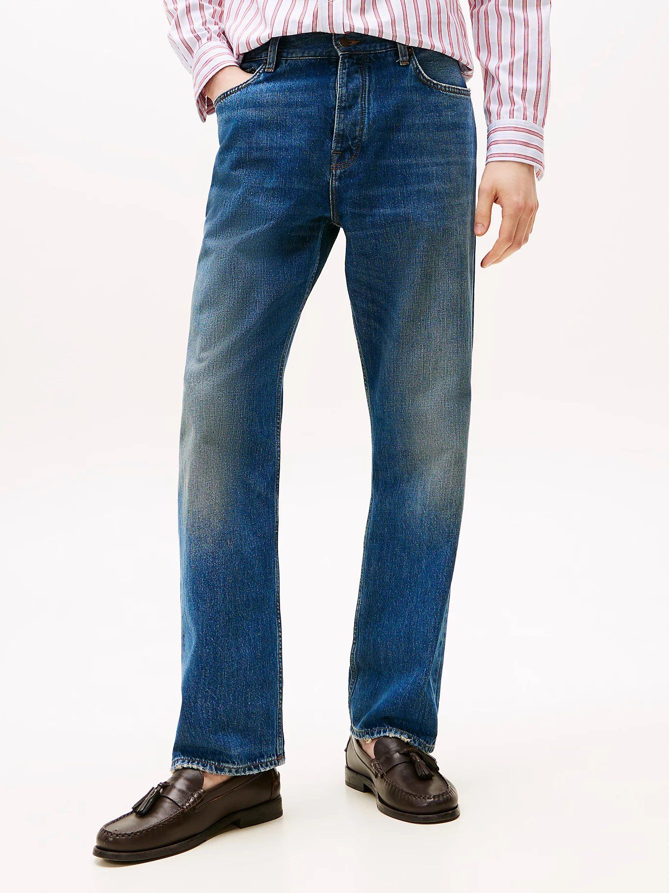 Tommy Hilfiger - Quần jeans dài nam Distressed Relaxed Jeans