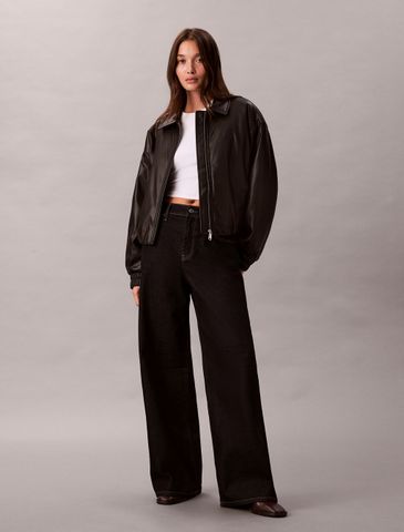 Calvin Klein - Quần jeans ống rộng nữ Classic Wide Leg 37.5 Jeans