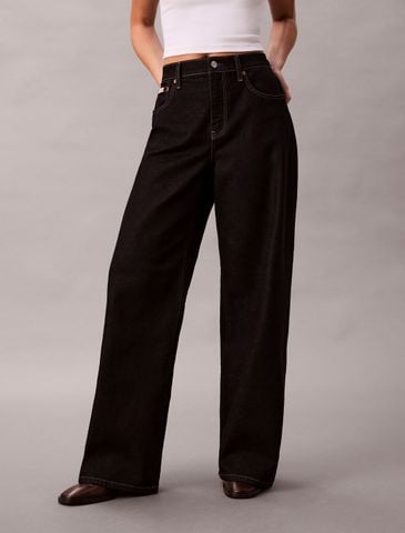 Calvin Klein - Quần jeans ống rộng nữ Classic Wide Leg 37.5 Jeans