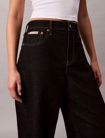 Calvin Klein - Quần jeans ống rộng nữ Classic Wide Leg 37.5 Jeans