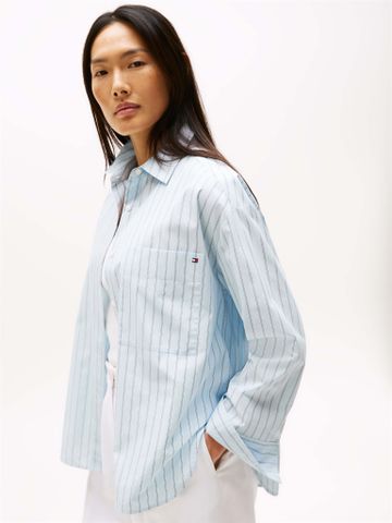 Tommy Hilfiger - Áo sơ mi tay dài nữ TH Essential Poplin New Easy Shirt - 2