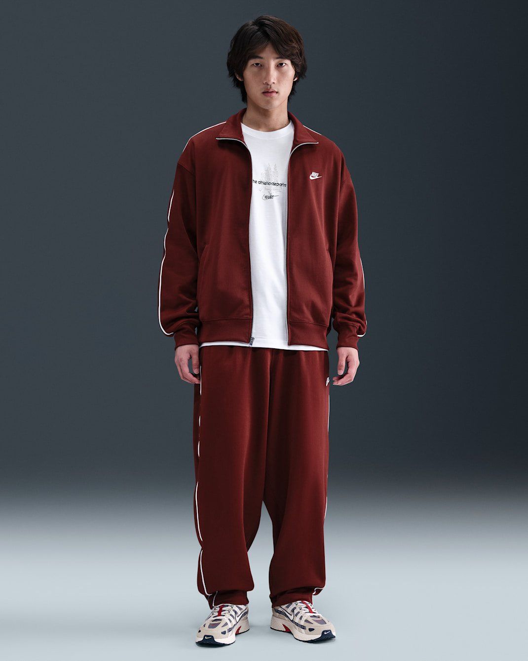 Nike - Áo khoác thể thao Nam Club Men's Oversized Knit Track Jacket