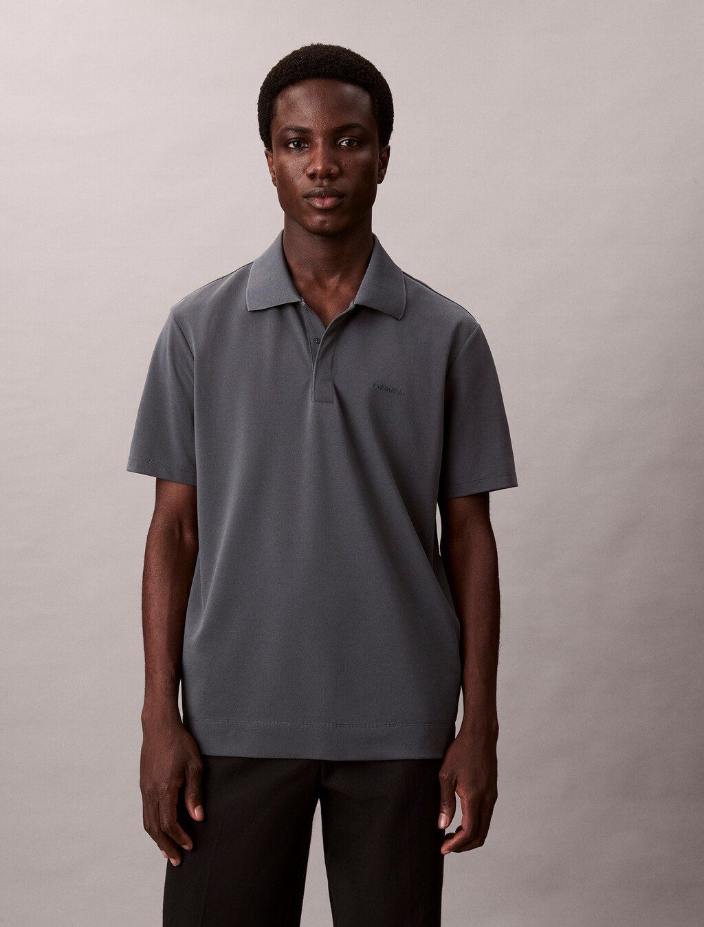 Calvin Klein - Áo polo tay ngắn nam Cotton Blend Pique Polo Shirt